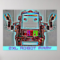 Ken Gage 2-XL Robot Army Retrowave Pop Surrealismu