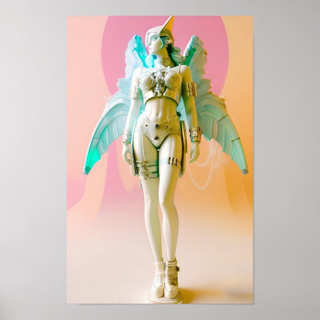 Ken Gage Future Perfect Vapowave Angel Poster (Vorne)