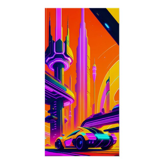 Ken Gage Raceway in die Zukunft Poster (Vorderseite)