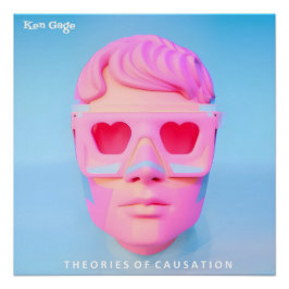 Ken Gage Theories of Causation Vaporwave Album Art Poster