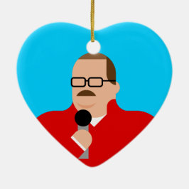 Ken-Knochen-Weihnachtsverzierungs-Herz Keramik Ornament