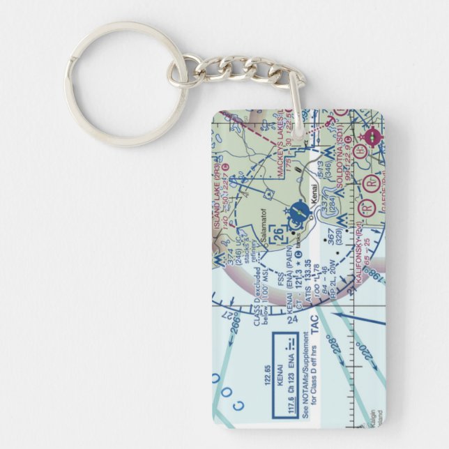 Kenai Airport Chart / Taxistand Schlüsselanhänger (Vorderseite)