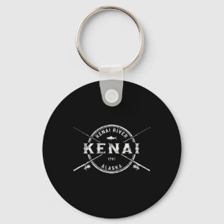 Kenai Ak Vintage gekreuzte Angelruten Schlüsselanhänger