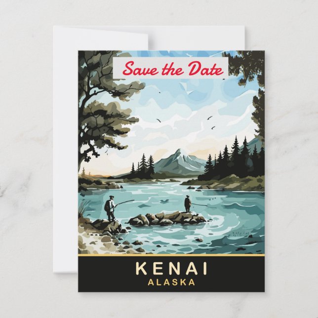 Kenai Alaska Bergsee Hochzeits Einladung (Vorderseite)