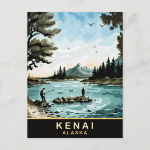 Kenai, Alaska, Vintage Reise Postkarte