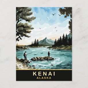 Kenai, Alaska, Vintage Travel Postkarte