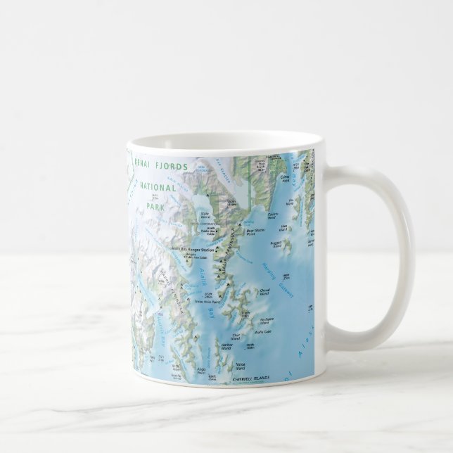 Kenai Fjord-Karten-Tasse Kaffeetasse (Rechts)