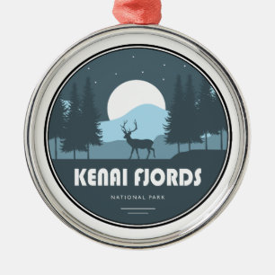 Kenai Fjords National Park Hirsche Ornament Aus Metall