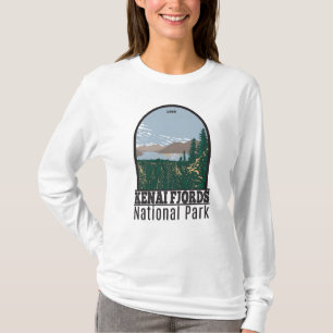 Kenai Fjords National Park Skilake Lake Vintag T- T-Shirt