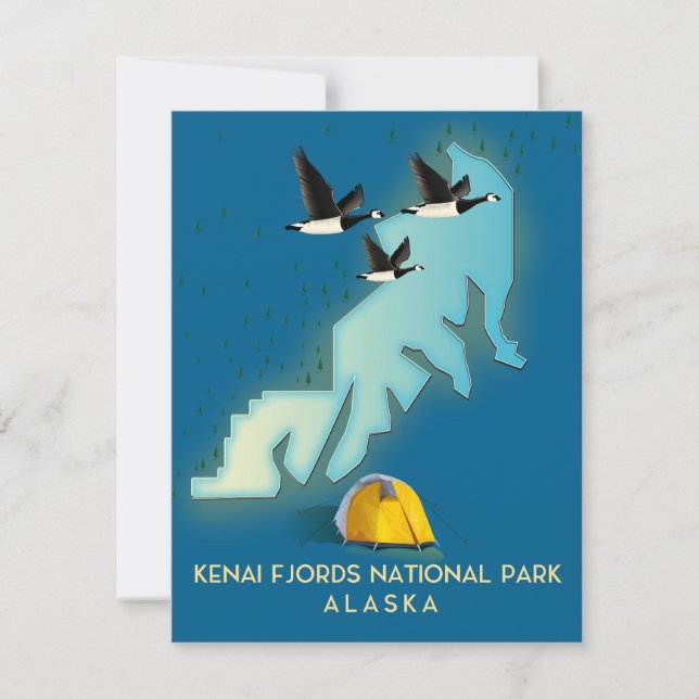 Kenai Fjords Nationalpark Alaska Reiseplan (Vorderseite)