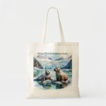 Kenai Fjords Nationalpark Hafen Siegel Tote Bag
