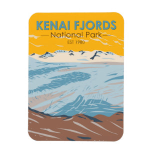 Kenai Fjords Nationalpark Harding Icefield Magnet