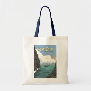 Kenai Fjords Nationalpark Illustration Reisen Art Tragetasche