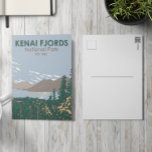 Kenai Fjords Nationalpark Skilak Vintag Postcard Postkarte<br><div class="desc">Kenai Fjords Vektorgrafik Design. Der Park ist ein amerikanischer Nationalpark,  der das Harding Icefield,  seine überfluteten Gletscher,  Küstenfjorde und Inseln unterhält.</div>