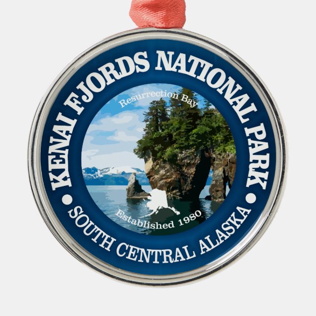 Kenai Fjords NP Ornament Aus Metall (Vorne)