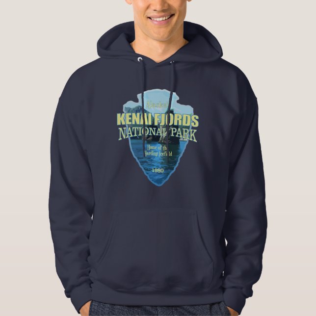 Kenai Fjords (Pfeilspitzen) Hoodie (Vorderseite)