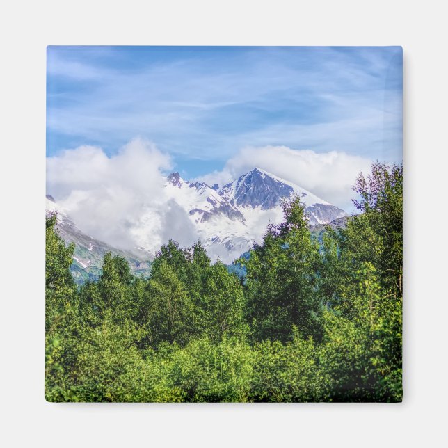 Kenai Fjords Snowy Mountains Magnet (Vorne)