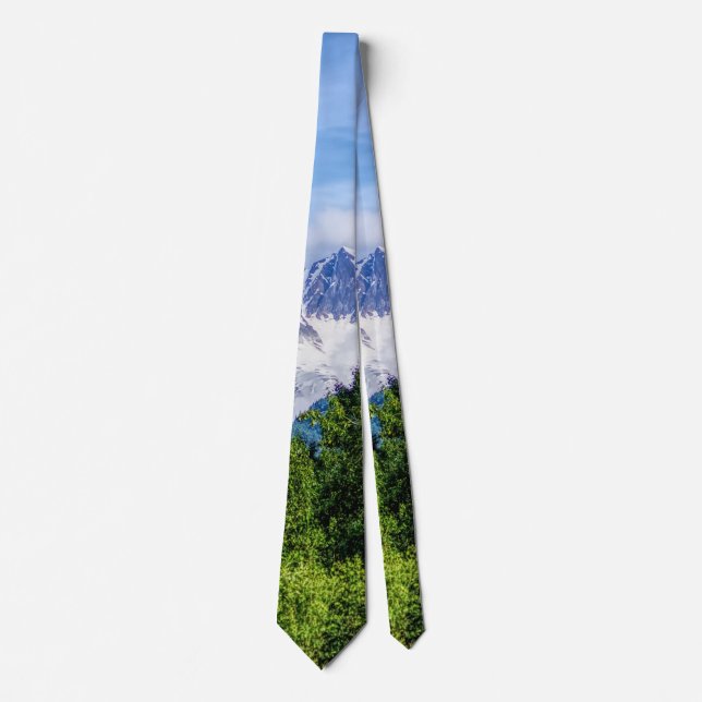 Kenai Fjords Snowy Mountains Neck Tie Krawatte (Vorderseite)