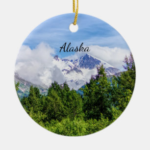 Kenai Fjords Snowy Mountains Ornament