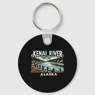 Kenai Fluss Alaska Ak Lachsangeln Naturfreunde Schlüsselanhänger