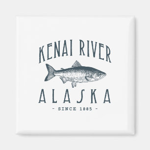 Kenai Fluss Alaska Fischiger Fischer Lustiger Angl Magnet