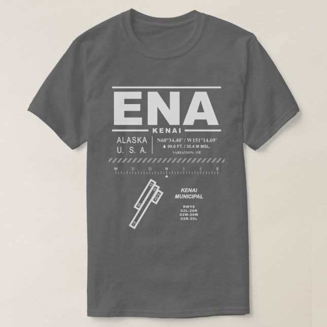 Kenai Municipal Airport ENA T - Shirt (Design vorne)