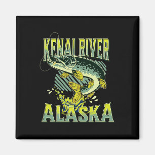 Kenai River Alaska Angelurlaub Angler Magnet