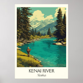 Kenai River Alaska Fishing Wilderness Poster