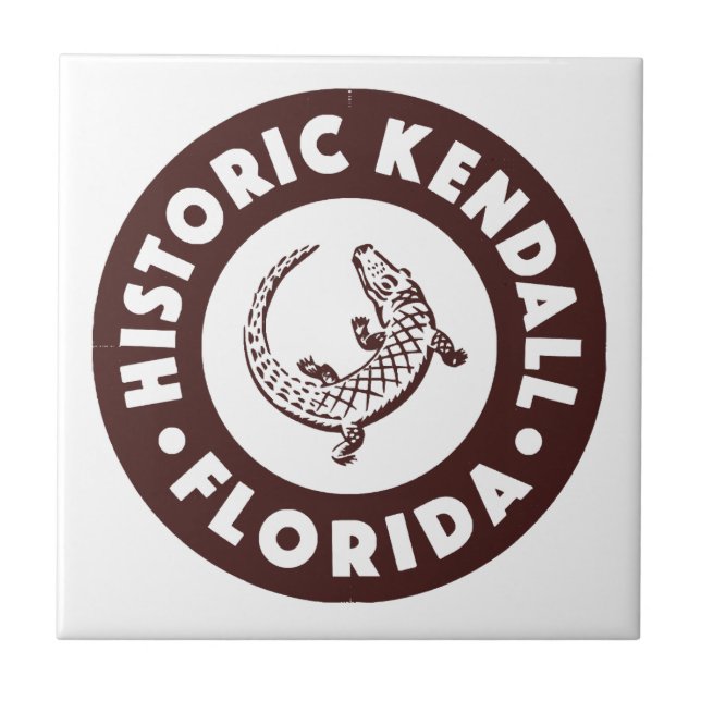 Kendall Florida Circle - Braun  Fliese (Vorderseite)
