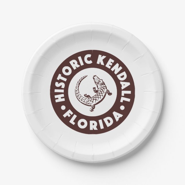 Kendall Florida Circle - Braun  Pappteller (Vorderseite)