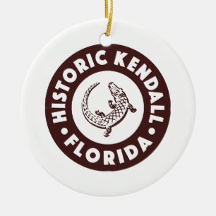 Kendall Florida Circle - Brown Keramik Ornament
