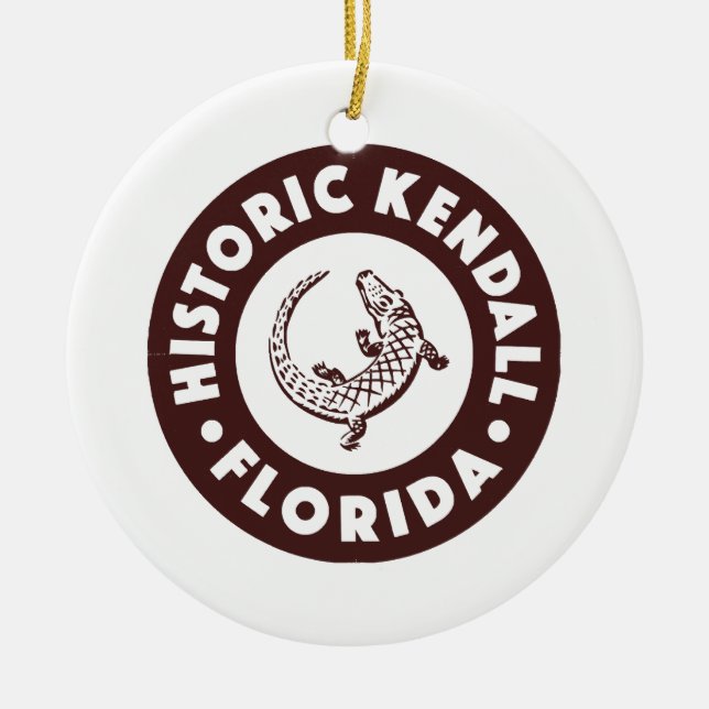 Kendall Florida Circle - Brown Keramik Ornament (Vorne)