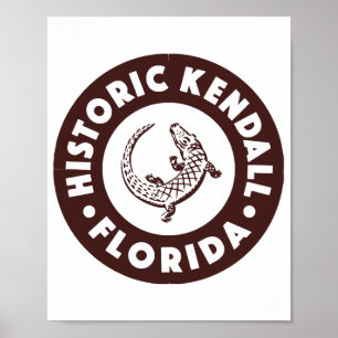 Kendall Florida Circle - Brown Poster