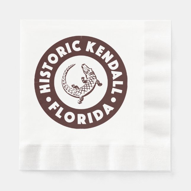 Kendall Florida Circle - Brown Serviette (Vorderseite)