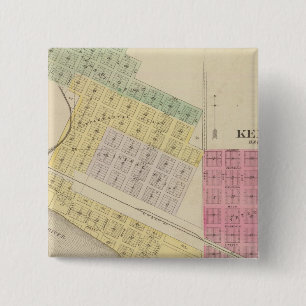 Kendall, Morganville, Silver, Idana, Kansas Button