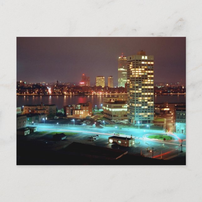 Kendall Square and Boston Skyline, 1967 Postkarte (Vorderseite)