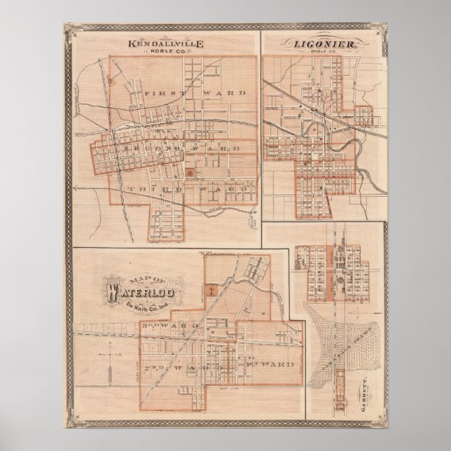 Kendallville, Noble Co Ligonier Poster (Vorne)