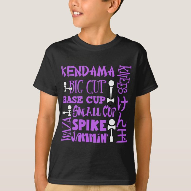 Kendama Block, purple2 T-Shirt (Vorderseite)