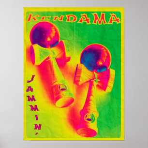 Kendama Jammin' Psychedelic Poster