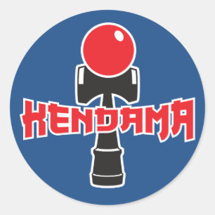 Kendama-Logo Runder Aufkleber