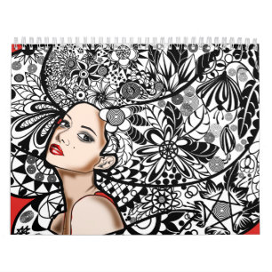 Kender mit Kunst bemalt Kalender