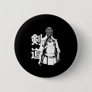 Kendo Bogu Japan Shinai Katana Samurai Ninja Gesch Button