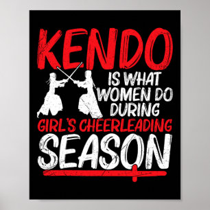 Kendo ist, was Frauen während der Cheerleading-Sai Poster
