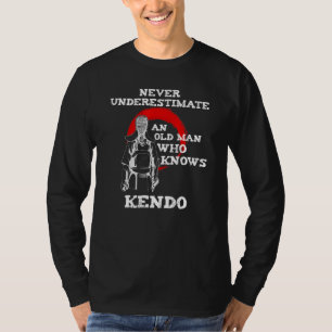Kendo Old Man Zitat Kanji Japanisch Kampfkunst tun T-Shirt