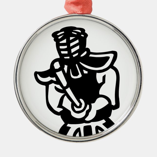 Kendo Ornament Aus Metall (Vorne)