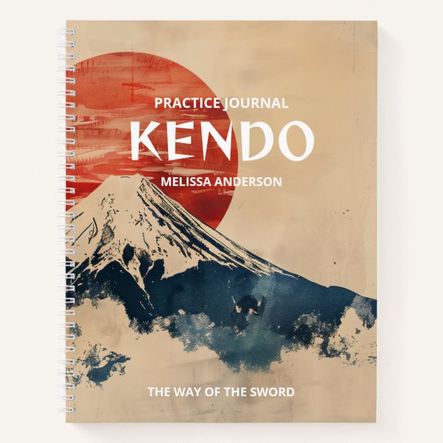 Kendo Practice Journal Practitioners Instructors Notizbuch (Vorderseite)