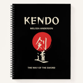 Kendo Vintage Red Black Practitioner Journal Notizbuch