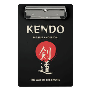 Kendo Vintage Rot Schwarz Mini Klemmbrett
