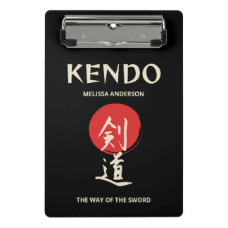 Kendo Vintage Rot Schwarz Mini Klemmbrett
