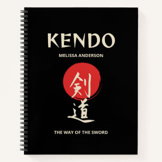 Kendo Vintage Rot Schwarz Praktiker Journal Notizbuch